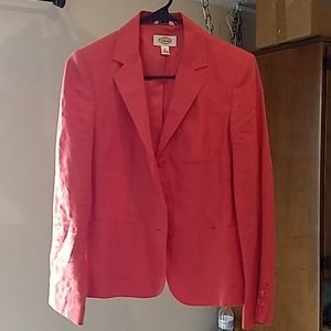 Talbot's Orange linen Blazer, women's size 2
